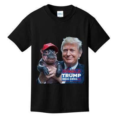 Moo Deng Trump And The HippoS Campaign Journey Kids T-Shirt