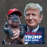 Moo Deng Trump And The HippoS Campaign Journey Vector Backpack