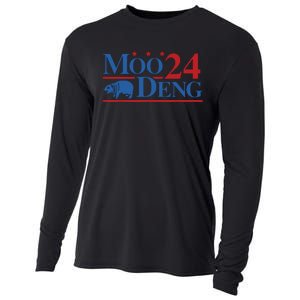 Moo Deng 2024 Moo Deng Moo Deng Cute Baby Hippo Cooling Performance Long Sleeve Crew