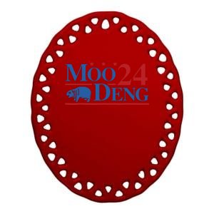 Moo Deng 2024 Moo Deng Moo Deng Cute Baby Hippo Ceramic Oval Ornament