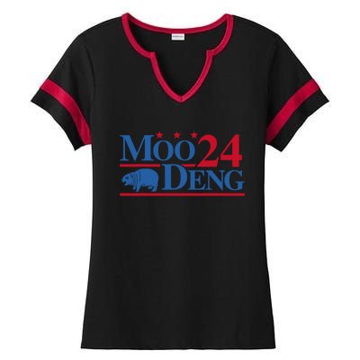 Moo Deng 2024 Ladies Halftime Notch Neck Tee