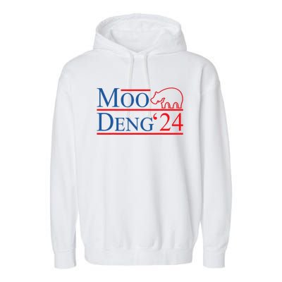 Moo Deng 2024 Moo Deng Moo Deng Cute Baby Hippo Garment-Dyed Fleece Hoodie