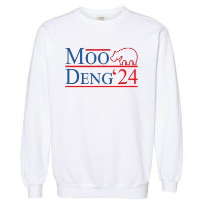 Moo Deng 2024 Moo Deng Moo Deng Cute Baby Hippo Garment-Dyed Sweatshirt