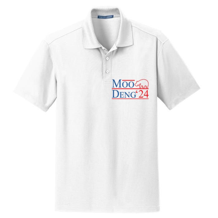 Moo Deng 2024 Moo Deng Moo Deng Cute Baby Hippo Dry Zone Grid Polo