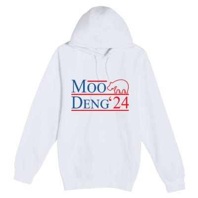 Moo Deng 2024 Moo Deng Moo Deng Cute Baby Hippo Premium Pullover Hoodie