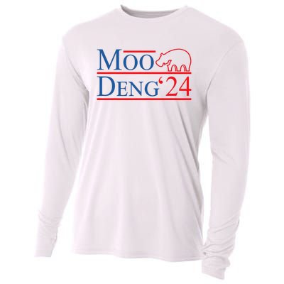 Moo Deng 2024 Moo Deng Moo Deng Cute Baby Hippo Cooling Performance Long Sleeve Crew