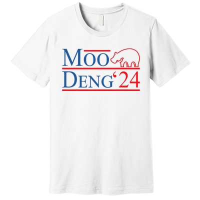 Moo Deng 2024 Moo Deng Moo Deng Cute Baby Hippo Premium T-Shirt