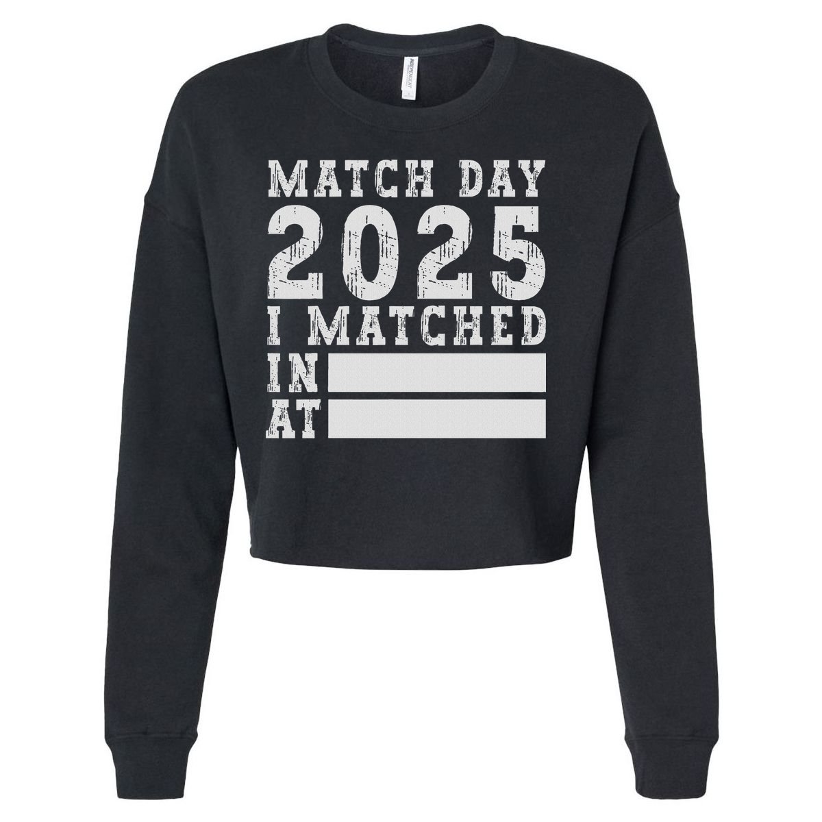 Match Day 2025 Medical School Residency Medicine Physicians Cropped Pullover Crew