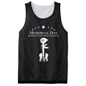 Memorial Day 2024 Fallen Soldier Mesh Reversible Basketball Jersey Tank