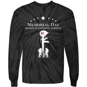 Memorial Day 2024 Fallen Soldier Tie-Dye Long Sleeve Shirt