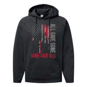 Memorial Day 2024 All Gave Some Some Gave All Veteran Performance Fleece Hoodie