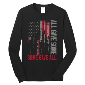 Memorial Day 2024 All Gave Some Some Gave All Veteran Long Sleeve Shirt