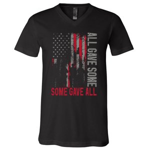 Memorial Day 2024 All Gave Some Some Gave All Veteran V-Neck T-Shirt