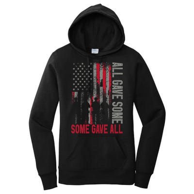 Memorial Day 2024 All Gave Some Some Gave All Veteran Women's Pullover Hoodie