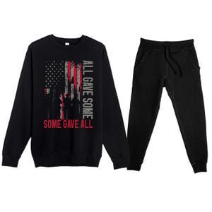 Memorial Day 2024 All Gave Some Some Gave All Veteran Premium Crewneck Sweatsuit Set