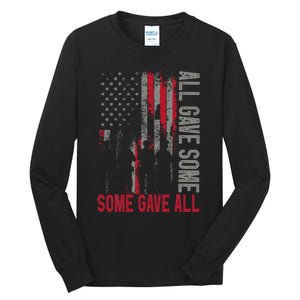 Memorial Day 2024 All Gave Some Some Gave All Veteran Tall Long Sleeve T-Shirt