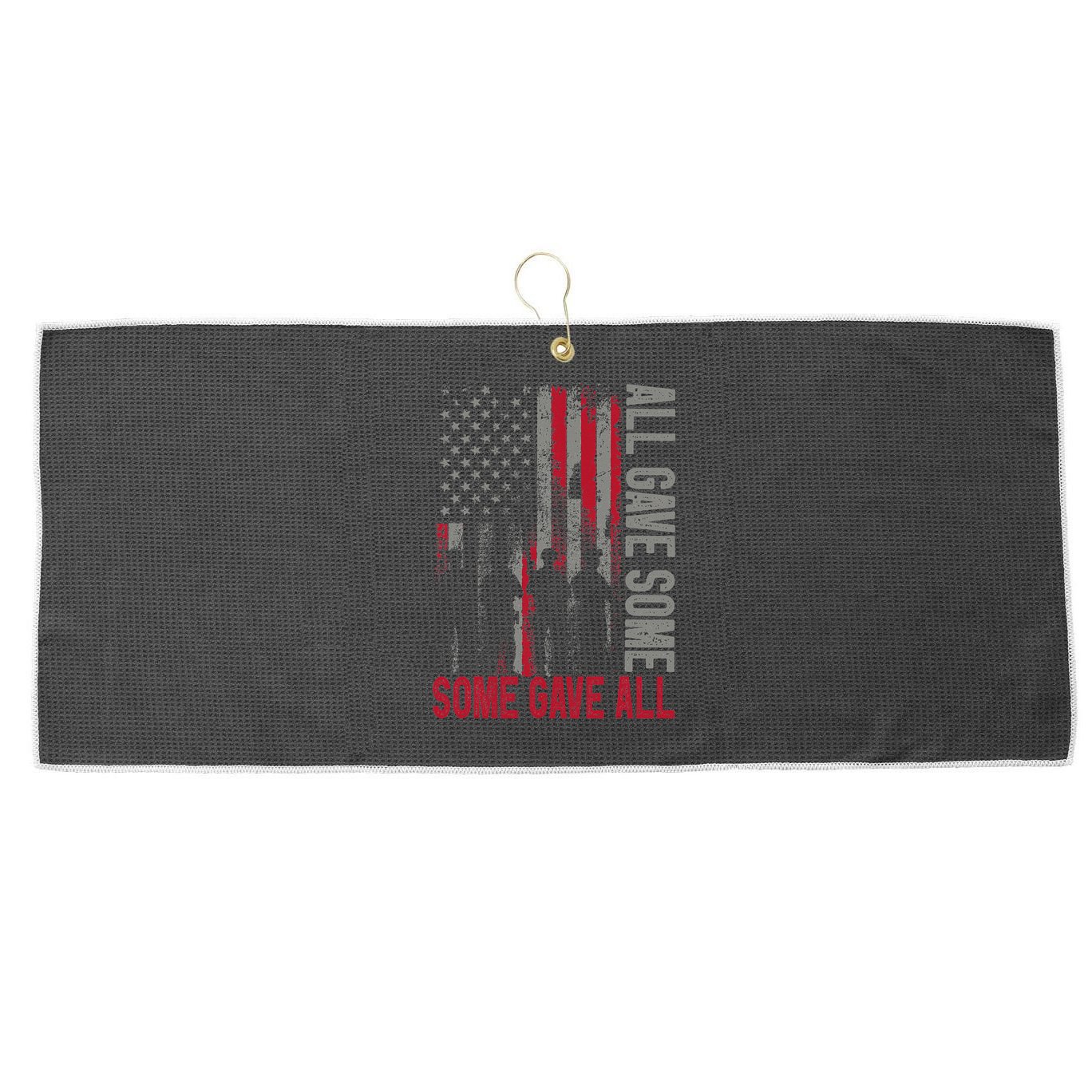Memorial Day 2024 All Gave Some Some Gave All Veteran Large Microfiber Waffle Golf Towel