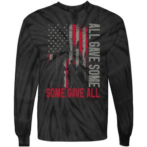 Memorial Day 2024 All Gave Some Some Gave All Veteran Tie-Dye Long Sleeve Shirt