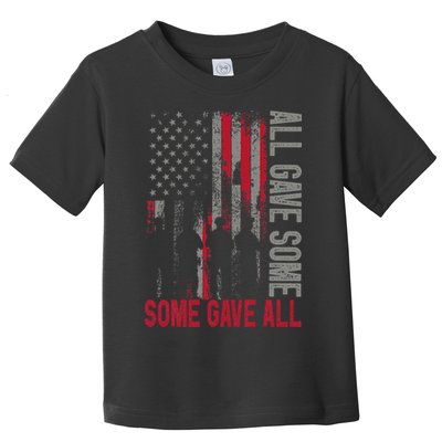 Memorial Day 2024 All Gave Some Some Gave All Veteran Toddler T-Shirt