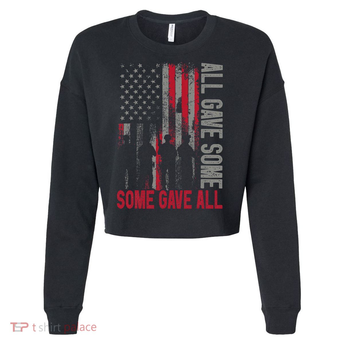 Memorial Day 2024 All Gave Some Some Gave All Veteran Cropped Pullover Crew