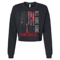 Memorial Day 2024 All Gave Some Some Gave All Veteran Cropped Pullover Crew