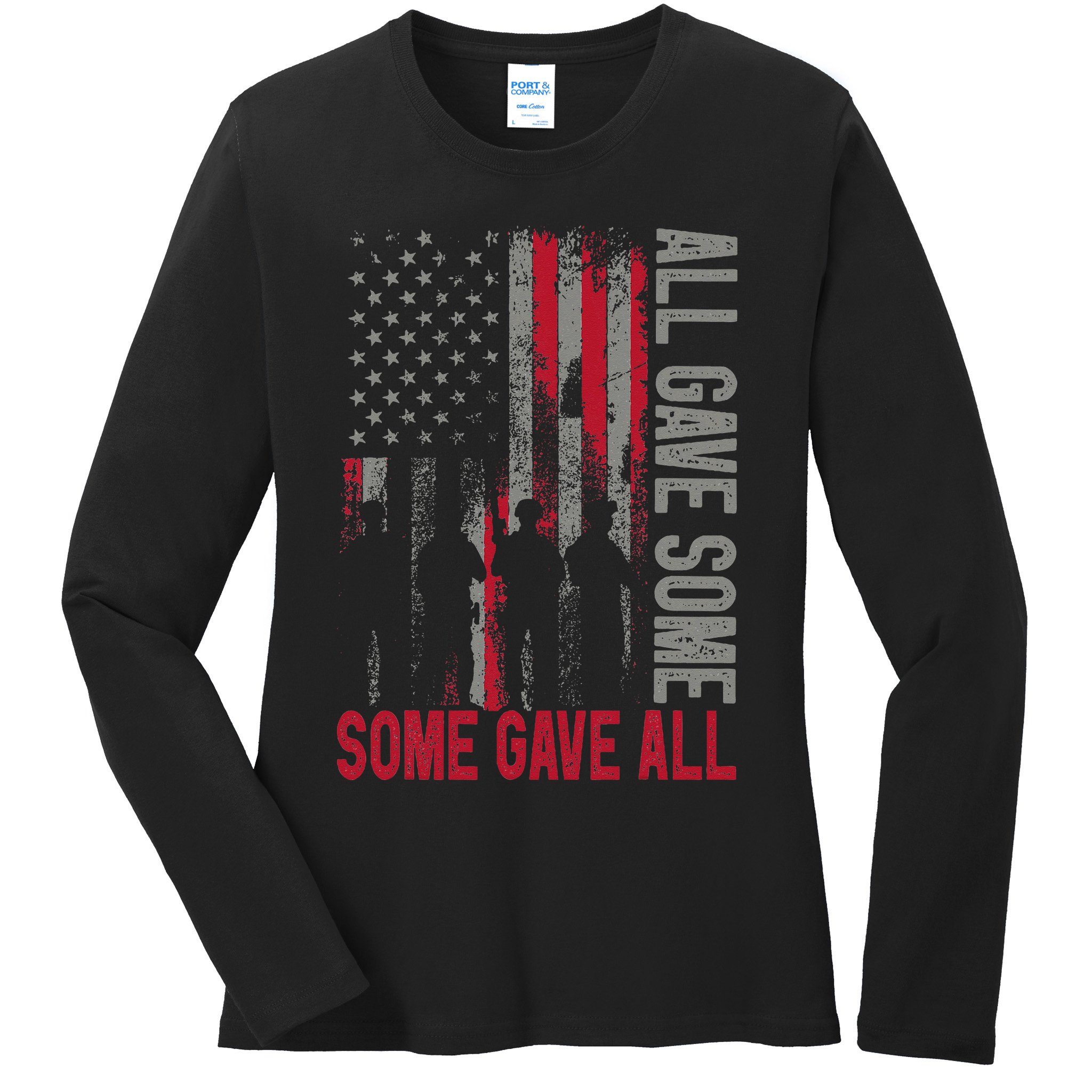 Memorial Day 2024 All Gave Some Some Gave All Veteran Ladies Long Sleeve Shirt