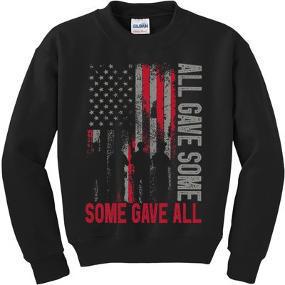 Memorial Day 2024 All Gave Some Some Gave All Veteran Kids Sweatshirt