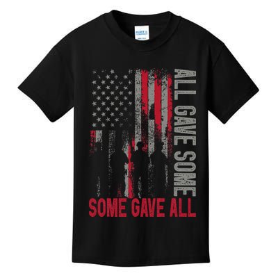 Memorial Day 2024 All Gave Some Some Gave All Veteran Kids T-Shirt