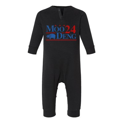 Moo Deng 2024 Moo Deng Moo Deng Cute Baby Hippo Gift Infant Fleece One Piece