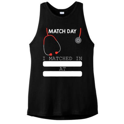 Match Day 2024 Future Doctor Physician Residency Fill In Ladies PosiCharge Tri-Blend Wicking Tank