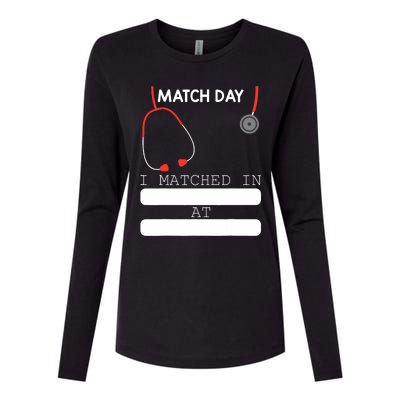 Match Day 2024 Future Doctor Physician Residency Fill In Womens Cotton Relaxed Long Sleeve T-Shirt