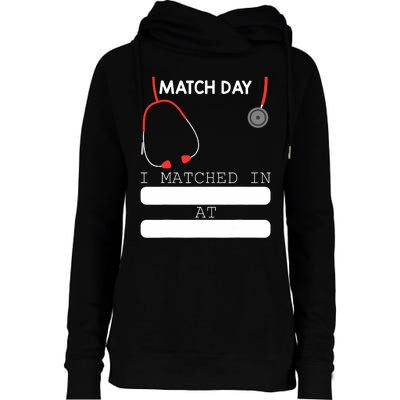 Match Day 2024 Future Doctor Physician Residency Fill In Womens Funnel Neck Pullover Hood