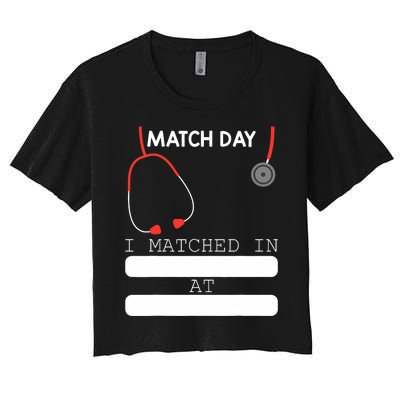 Match Day 2024 Future Doctor Physician Residency Fill In Women's Crop Top Tee