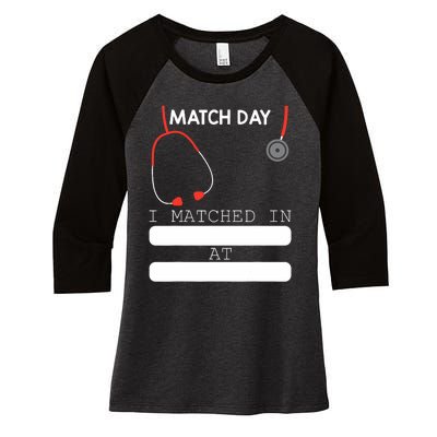 Match Day 2024 Future Doctor Physician Residency Fill In Women's Tri-Blend 3/4-Sleeve Raglan Shirt