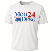 Moo Deng 2024 Moo Deng Moo Deng Cute Baby Hippo Cooling Performance Crew T-Shirt