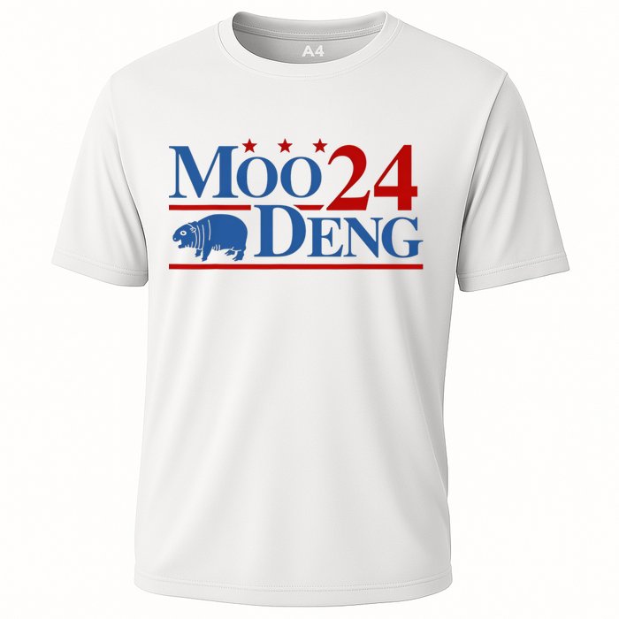 Moo Deng 2024 Moo Deng Moo Deng Cute Baby Hippo Cooling Performance Crew T-Shirt