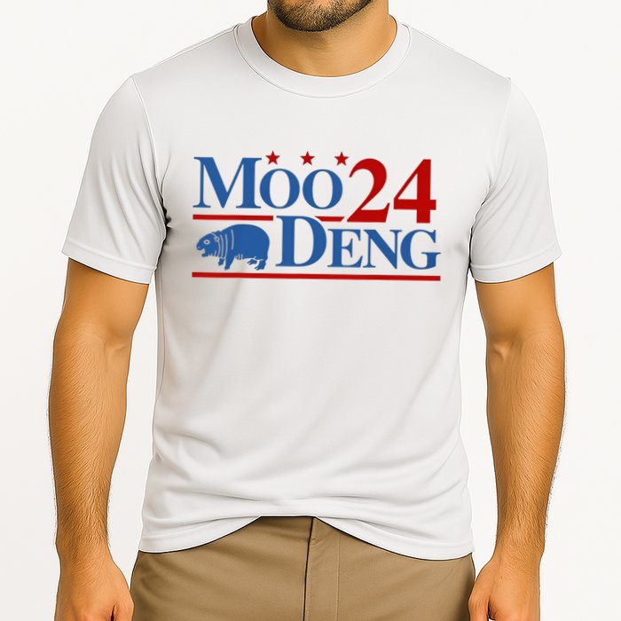 Moo Deng 2024 Moo Deng Moo Deng Cute Baby Hippo Cooling Performance Crew T-Shirt