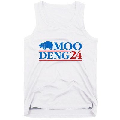 Moo Deng 24 Funny Hippo Moo Deng Zoo Hippopotamus Animal Tank Top