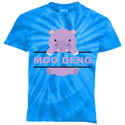 Moo Deng 2024 Moo Deng Moo Deng Cute Baby Hippo Kids Tie-Dye T-Shirt