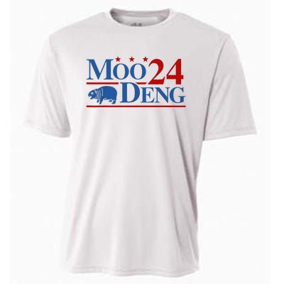 Moo Deng 2024 Moo Deng Moo Deng Cute Baby Hippo Cooling Performance Crew T-Shirt