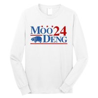 Moo Deng 2024 Moo Deng Moo Deng Cute Baby Hippo Long Sleeve Shirt