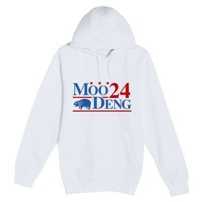 Moo Deng 2024 Moo Deng Moo Deng Cute Baby Hippo Premium Pullover Hoodie