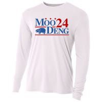 Moo Deng 2024 Moo Deng Moo Deng Cute Baby Hippo Cooling Performance Long Sleeve Crew