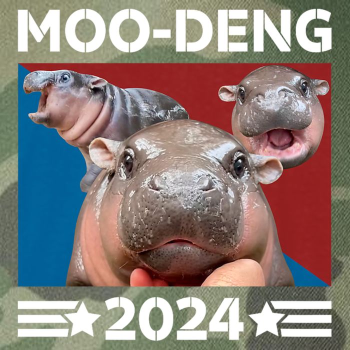 Moo Deng 2024 For President Legacy Tie Dye Trucker Hat