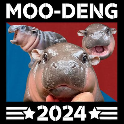 Moo Deng 2024 For President T-Shirt