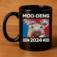 Moo Deng 2024 For President 11oz C Handle Ceramic Mug