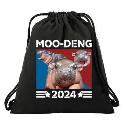Moo Deng 2024 For President Drawstring Bag