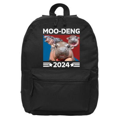 Moo Deng 2024 For President 16 in Basic Backpack