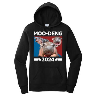 Moo Deng 2024 For President Women's Pullover Hoodie
