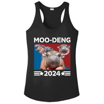 Moo Deng 2024 For President Ladies PosiCharge Competitor Racerback Tank